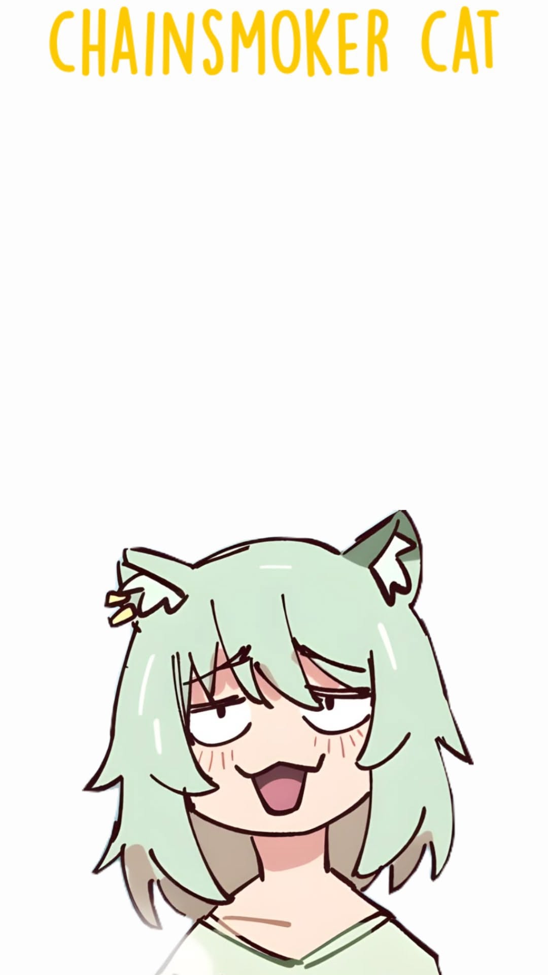 Chainsmoker Cat Anime Poster High Resolution Print Art