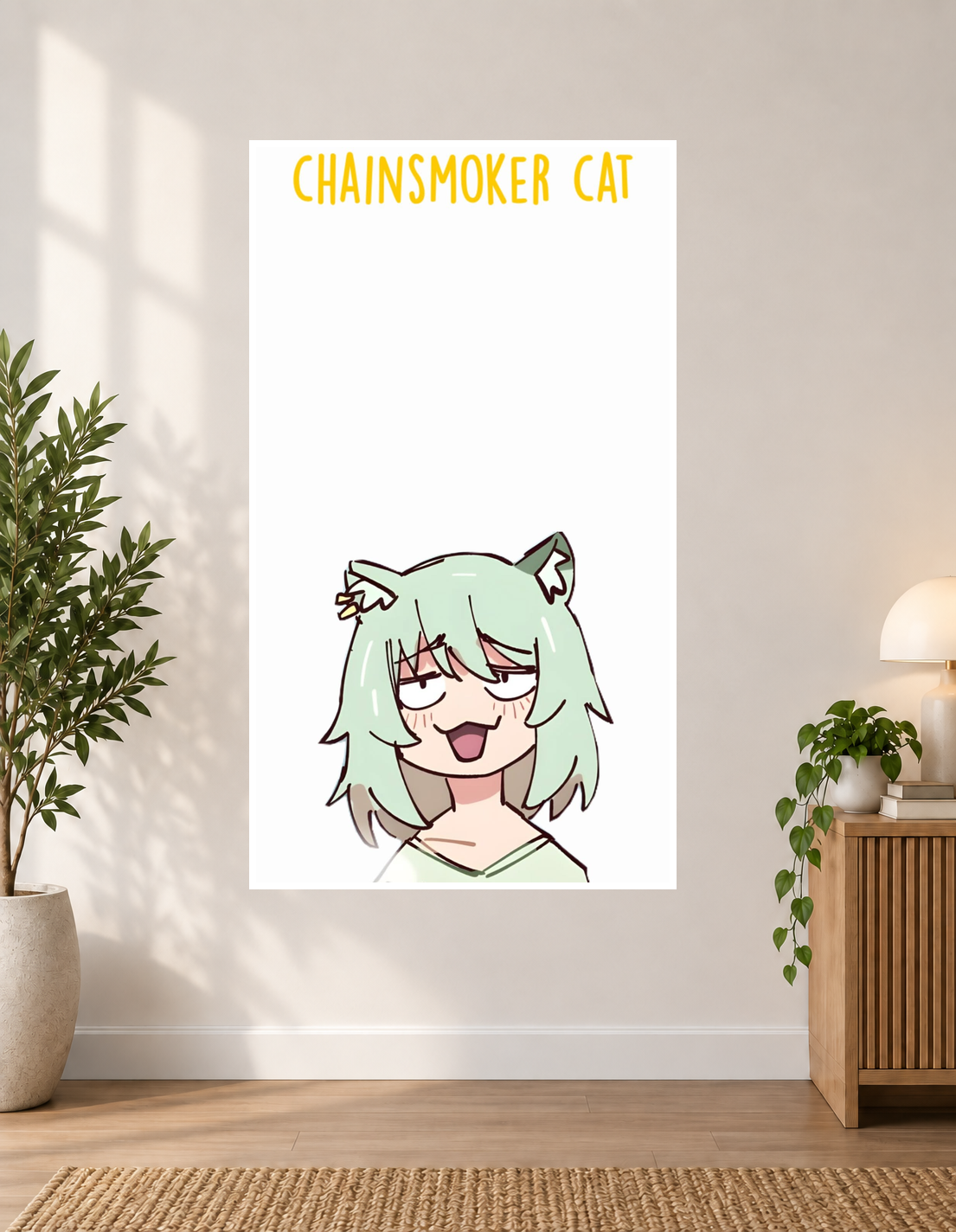 Chainsmoker Cat Anime Poster