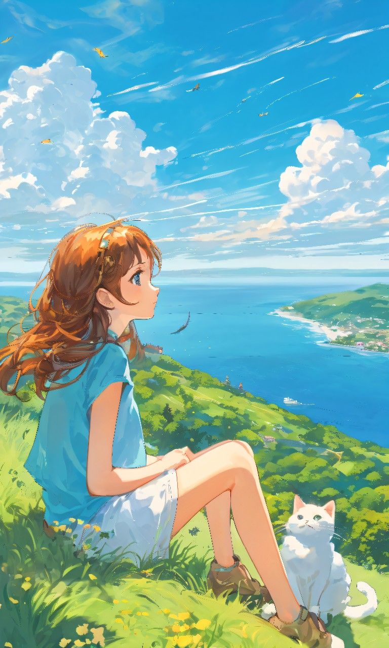 �Every Summer” by eill Anime Poster High Resolution Print Art