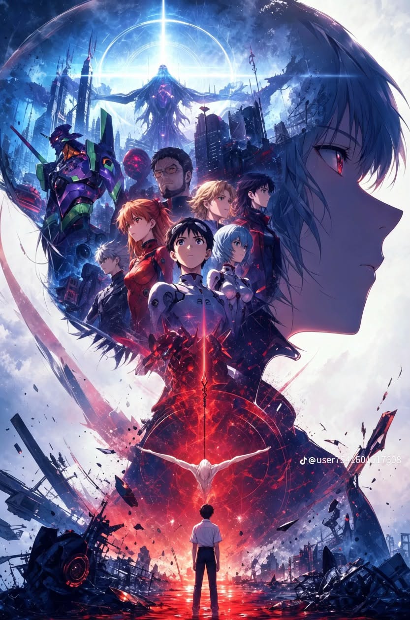 Neon Genesis Evangelion Anime Poster High Resolution Print Art