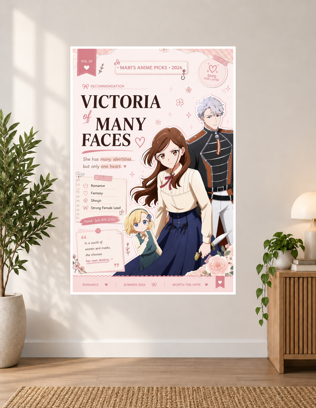 Victoria of Many Faces Anime Poster